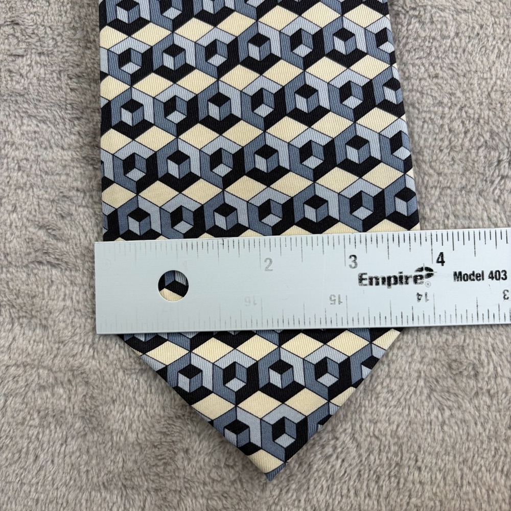 Vintage Gucci Silk‎ Tie Hexagon Geometric Made in Italy Monogram Designer NWOT - Picture 7 of 8